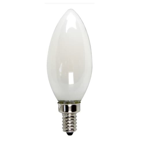 3.5W LED B10 Filament Bulb, Torpedo Tip, Dimmable, E12, 325 lm, 120V, 2700K, Frosted