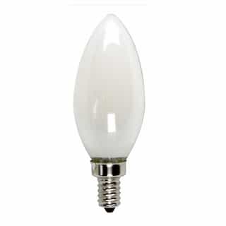 MaxLite 3.5W LED B10 Filament Bulb, Torpedo Tip, Dimmable, E12, 325 lm, 120V, 2700K, Frosted