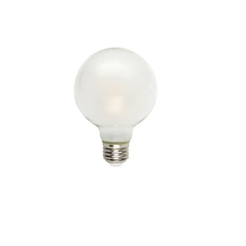 MaxLite 3W LED Filament G25 Bulb, 40W Inc. Retrofit, Dim E26, 350 lm, 2700K, Frosted