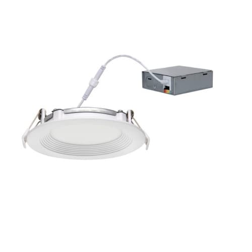 4-in 12W Slim Downlight, Round, 800 lm, 120V, White, CCT Selectable