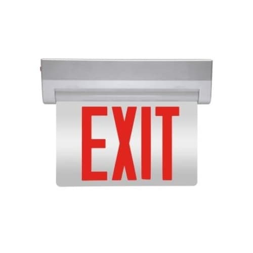 4.2W Emergency Exit Sign w/ Red Letters, Edgelit 2-Side, 120V-277V