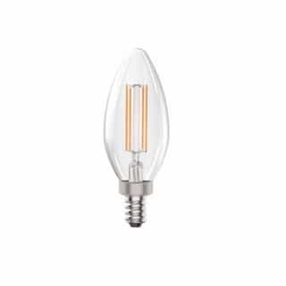 4W LED B10 Bulb, Dimmable, E12, 300 lm, 120V, 2700K
