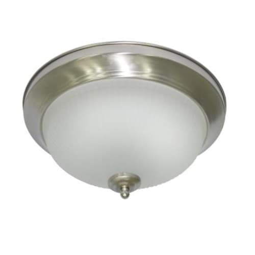 12.75-in Flush Mount Ceiling Fixture, Dimmable, E26, 2200 lm, 120V, 2700K, Brushed Nickel
