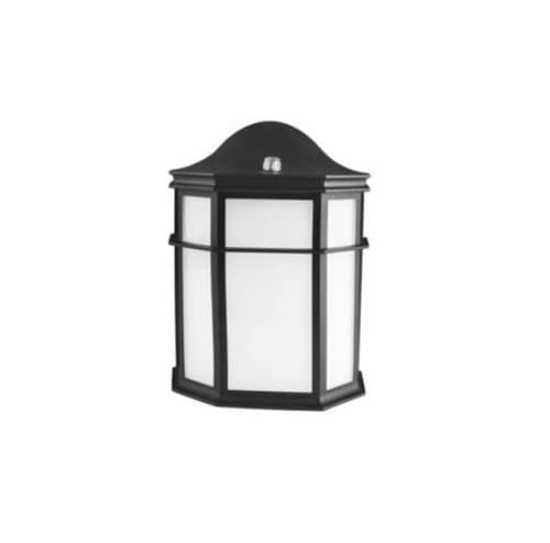 14W Small Traditional Black Outdoor Lantern w/ Photocell, Dimmable, 2700K