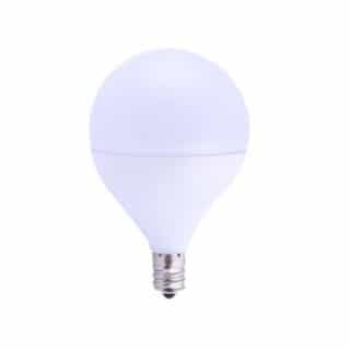 5W LED G16.5 Bulb, 0-10V Dimmable, E12, 350 lm, 120V, 2700K, 90 CRI, Frosted