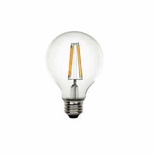 7W LED Edison Bulb with Clear Glass, E26 Base, DImmable, 2700K