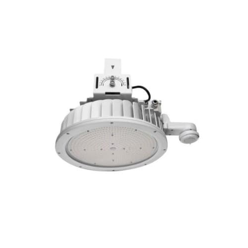 240W LED Round High Bay Pendant w/ Sensor, 600W MH Retrofit, 5000K, White