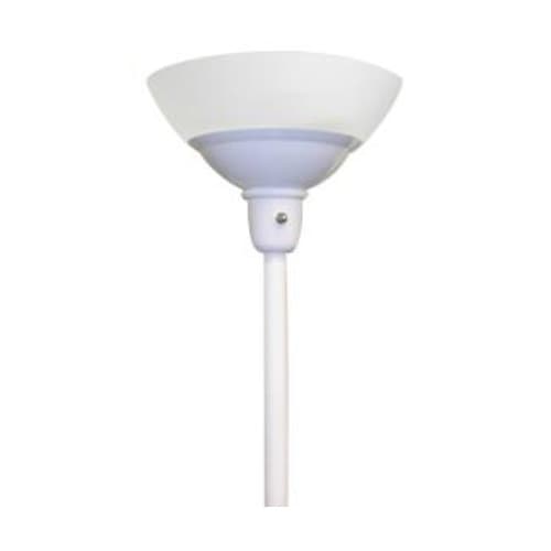 24W LED Torchiere Light w/ A19 Bulb, Dimming, E26 Base, 2200 lm, 2700K, White