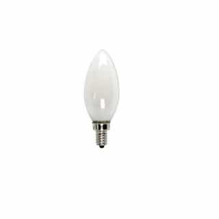 3W LED Filament B10 Bulb, 40W Inc. Retrofit, Dim, E12, 325 lm, 2700K, Frosted