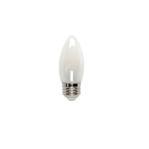 3W LED Filament B10 Bulb, 40W Inc. Retrofit, Dim, E26, 325 lm, 2700K, Frosted