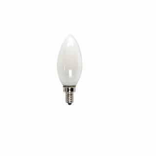 MaxLite 5W LED Filament B10 Bulb, 60W Inc. Retrofit, Dim, E12, 525 lm, 2700K, Frosted