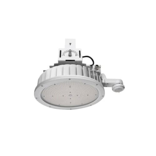 240W LED Round High Bay Pendant w/ Sensor & 120V Cord and Plug, 4000K, White