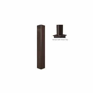 MaxLite 4x12-ft Aluminum Square Pole with Tenon Top for Outdoor Lights
