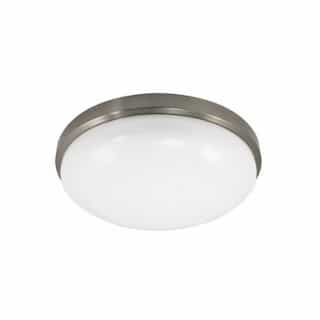17W LED Flush Mount Ceiling Fixture, Dimmable, 1191 lm, 2700K, Brushed Nickel