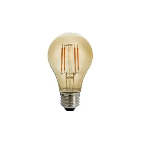 MaxLite 4.5W Vintage LED Edison Bulb, A19, Dimmable, 2200K, Amber
