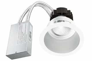 3000K, 20W 4 Inch LED Recessed Downlight Retrofit, Dimmable, Silver
