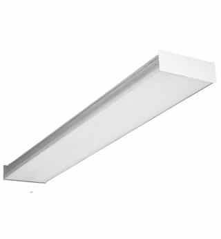 5000K, 30W 4 Ft LED Linear Utility Wrap Fixture w/ Battery Backup, Dimmable