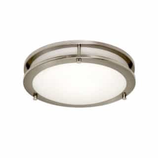 11 Watts 2700K 11" LED Flush Mount Architectural Ceiling Fixture, Brushed Nickel