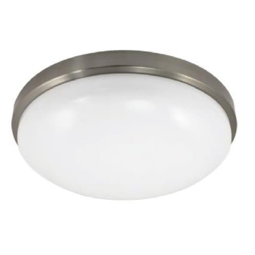 15 Watts 2700 17" LED Flush Mount Contemporary Ceiling Fixture, Brushed Nickel