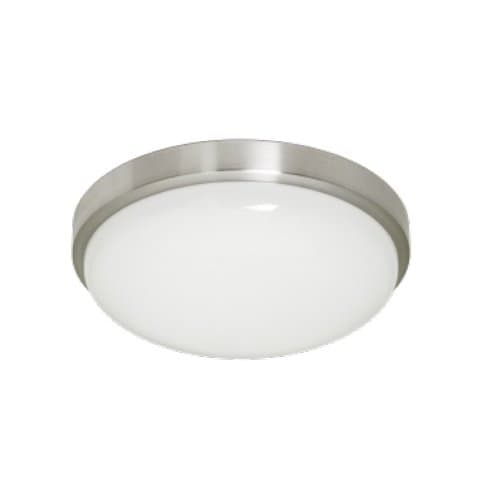 15 Watts 2700K 14.5" LED Flush Mount Contemporary Ceiling Fixture, Brushed Nickel