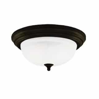 15 Watts 2700K 13" LED Flush Mount Traditional Ceiling Fixture, Oil-rubbed Bronze