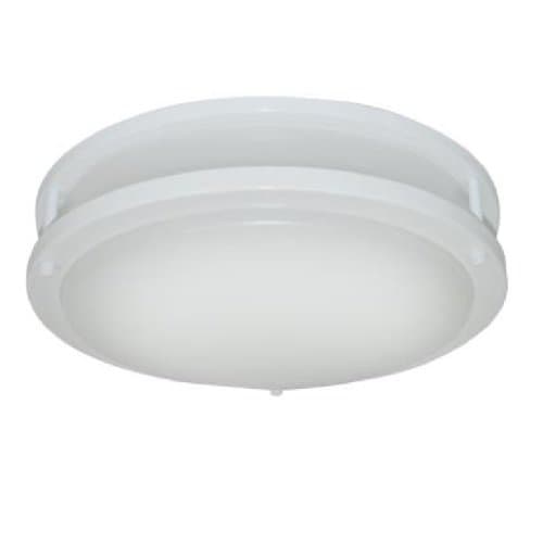 White, 17W LED Architectural 15 In Ceiling Flush Mount Fixture, 2700K