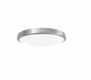 MaxLite 17W LED Contemporary 15 Inch Ceiling Flush Mount Fixture, Brushed Nickel