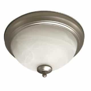 17W LED Transitional 13 Inch Ceiling Fixture, 2700K, Brushed Nickel