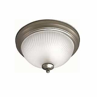 17W LED Traditional 13 In Ceiling Mount Fixture, 2700K, Brushed Nickel