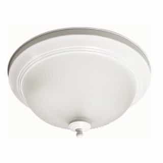 White, 17W LED Traditional 13 Inch Ceiling Flush Mount Fixture, 2700K