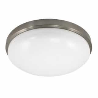MaxLite 17W LED Contemporary 13 Inch Ceiling Mount Fixture, 2700K, Brushed Nickel