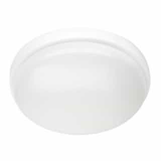 White, 17W LED Contemporary 13 Inch Ceiling Flush Mount Fixture, 2700K