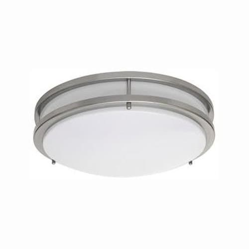 23W LED Architectural 16 In Ceiling Mount Fixture, 2700K, Brushed Nickel
