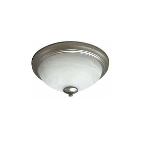 23W LED Transitional 15 Inch Ceiling Mount Fixture, 2700K, Brushed Nickel