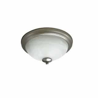 MaxLite 23W LED Transitional 15 Inch Ceiling Mount Fixture, 2700K, Brushed Nickel