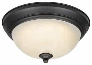23W LED Transitional 15 In Ceiling Mount Fixture, 2700K, Oil-Rubbed Bronze