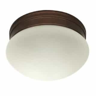 Oil-Rubbed Bronze, Large 24W LED Mushroom 9 In Ceiling Mount Fixture, 2700K