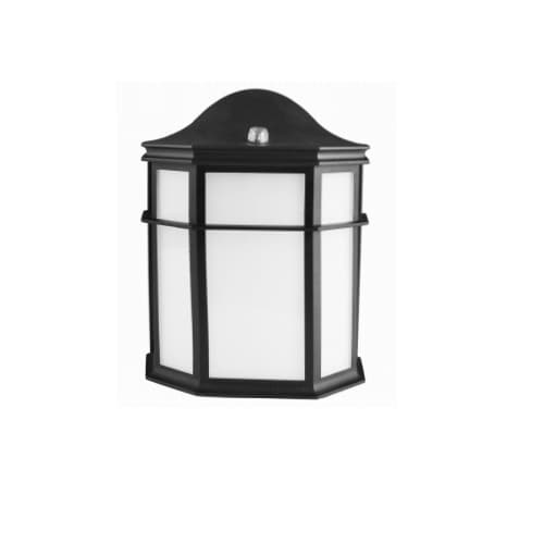 14W LED Integrated Outdoor Lantern w/ Photocell, 1166 lm, 120V, Black