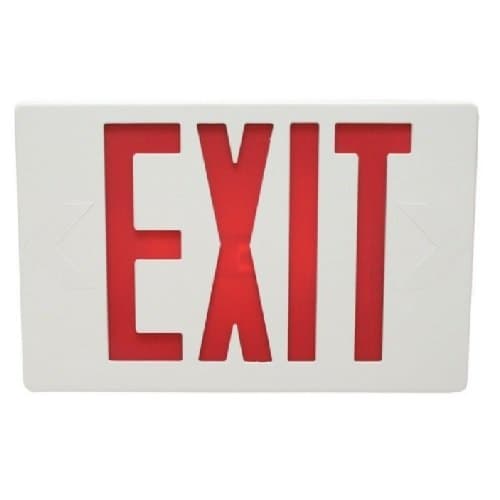 4 Watts Red LED Exit Sign with Battery Backup Unit
