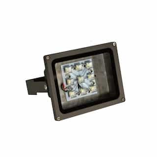 25 Watt LED Small Flood Light, Small Yoke Mount, Polycarbonate Lens