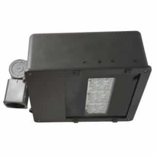 70 W 5000K LED Large Flood Light, 120-277V, TYPE V, Bronze, Beam with Knuckle, with Rotatable Photocontrol 