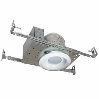 9W 3000K New Construction Recessed Downlight LED Housing 4-Inch White