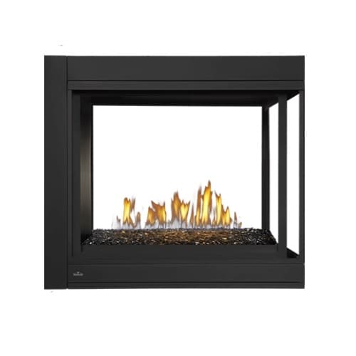 Ascent 3-Sided Direct Vent Fireplace w/ Glass Bed, Natural Gas