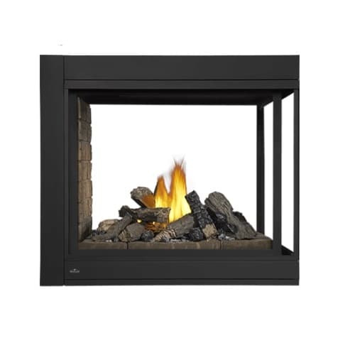 Ascent 3-Sided Direct Vent Fireplace w/ Log Set, Natural Gas