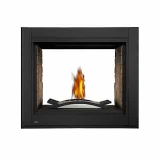 Ascent See Through Vent Fireplace w/ Fire Cradle, Natural Gas
