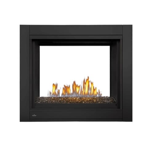 Ascent See Through Vent Fireplace w/ Glass Bed, Natural Gas
