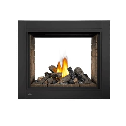 Ascent See Through Vent Fireplace w/ Log Set, Natural Gas