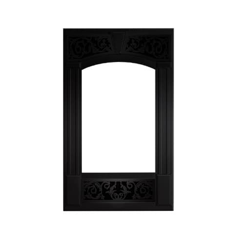 Surround w/ Safety Barrier for Vittoria Fireplace, Contemporary, Black