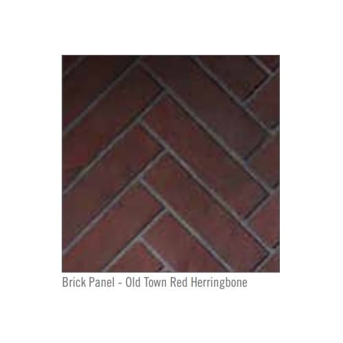 36-in Decorative Panels for Ascent Fireplace, Old Town Red Herringbone
