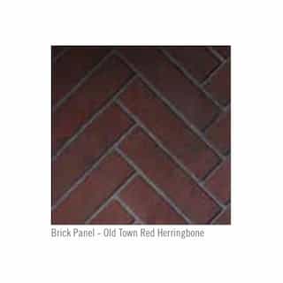 36-in Decorative Panel for Riverside Fireplace, Red Herringbone